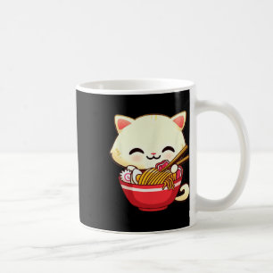 Kawaii Cat Ramen Japanese Food Funny Anime Girls T Coffee Mug