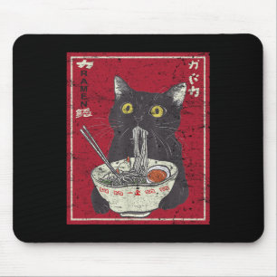 Kawaii Cat Ramen Japanese Food Funny Anime Girls T Mouse Mat