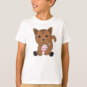 Kawaii Cat Retro Japanese Strawberry Milk T-Shirt