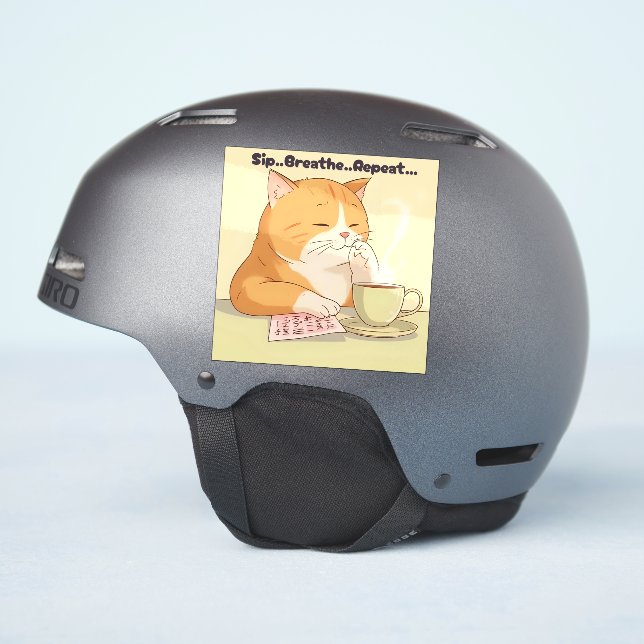 “Kawaii Cat sticker" (Helmet Side)
