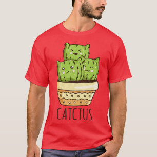 Kawaii Catctus Cactus Succulents Kittens Cat Cacti T-Shirt