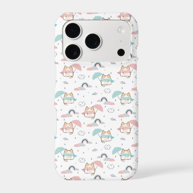 Kawaii Cats Rainy Day Pattern  (Back)