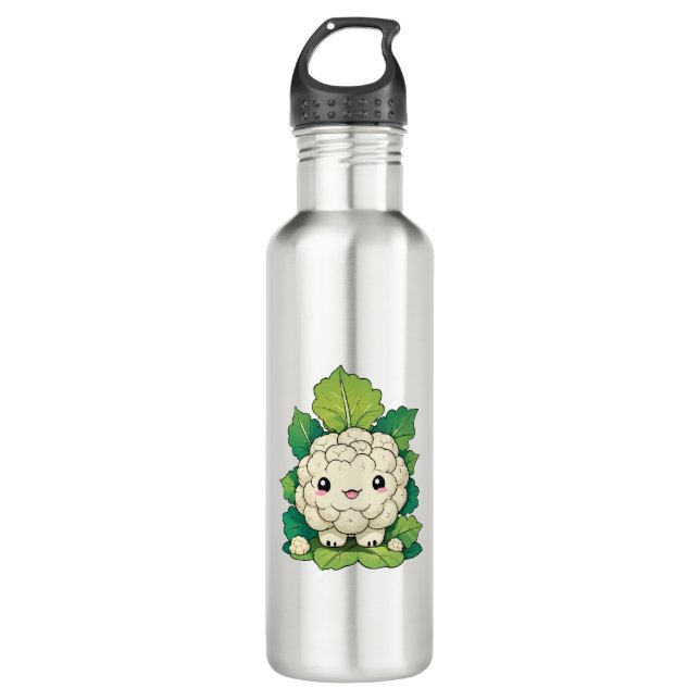 Kawaii Cauliflower 710 Ml Water Bottle (Front)