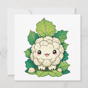 Kawaii Cauliflower Invitation