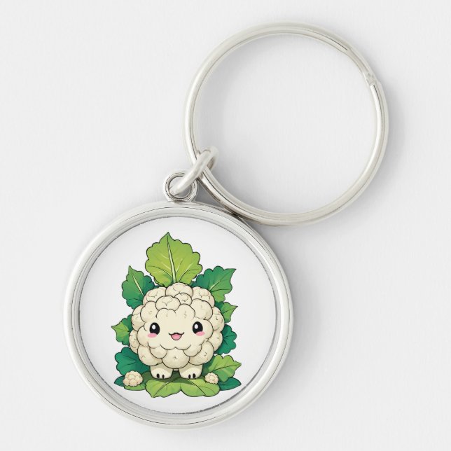 Kawaii Cauliflower Key Ring (Front)