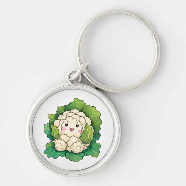 Kawaii Cauliflower Key Ring (Front)