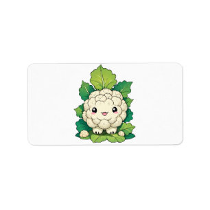 Kawaii Cauliflower Label