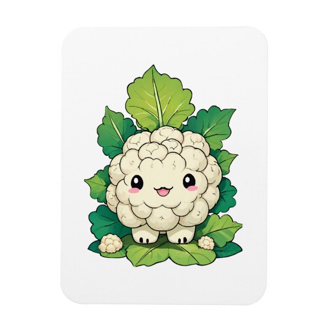 Kawaii Cauliflower Magnet (Vertical)