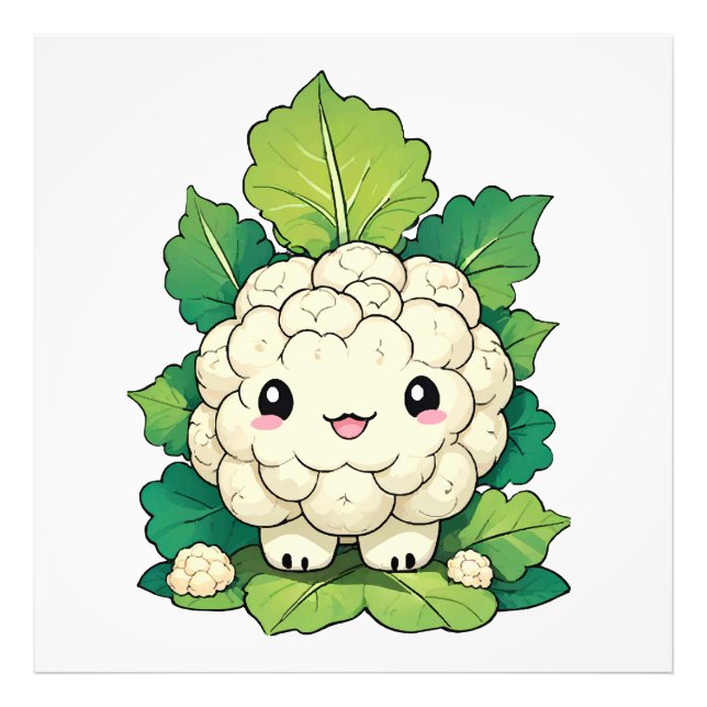 Kawaii Cauliflower Photo Print (Front)