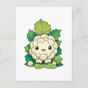 Kawaii Cauliflower Postcard