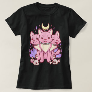 Kawaii Cerberus Pastel Gothic Puppy Art T-Shirt