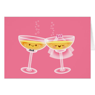 Kawaii Champagne Card