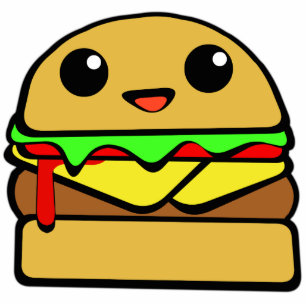 Kawaii Cheeseburger Photo Sculpture Magnet