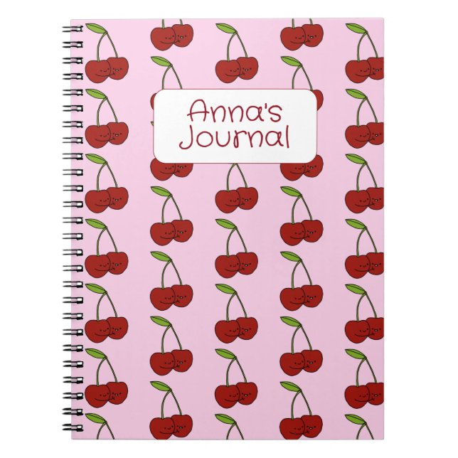 Kawaii Cherries Journal for Girls (Front)