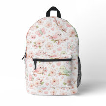 Kawaii Cherry Blossom Birds Kids Backpack
