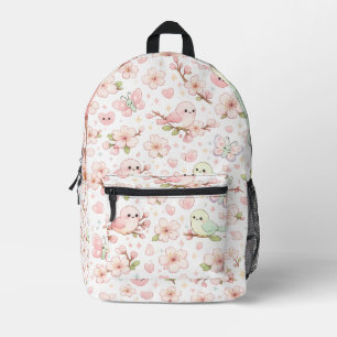 Kawaii Cherry Blossom Birds Kids Backpack