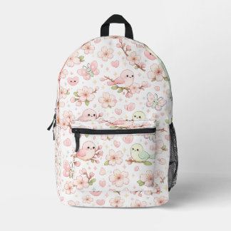 Kawaii Cherry Blossom Birds Kids Backpack