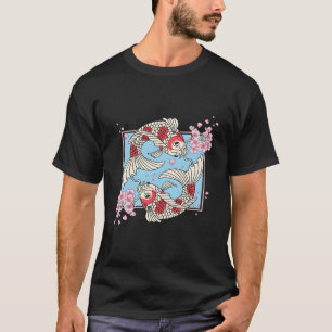 Kawaii Cherry Blossom Koi Fish Japanese Sakura Car T-Shirt