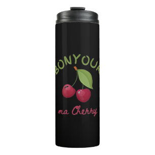 Kawaii Cherry Illustration Thermal Tumbler