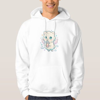 Kawaii Chibi Boba Cat Hoodie