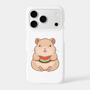 Kawaii Chibi Capybara Eating Watermelon Slice