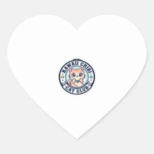 Kawaii Chibi Cat Cat Mum Gift Idea - Kawaii Chibi  Heart Sticker