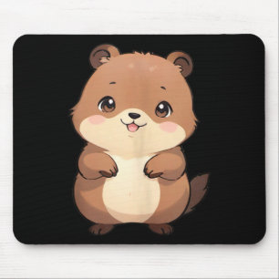 Kawaii Chibi Groundhog - Panfurware Llc Tank Top  Mouse Mat