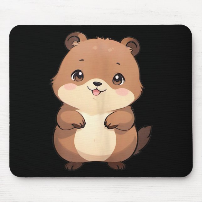 Kawaii Chibi Groundhog - Panfurware Llc Tank Top  Mouse Mat (Front)