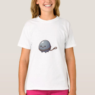 Kawaii Chibi Pet Rock Walking on Leash Kids T-Shirt