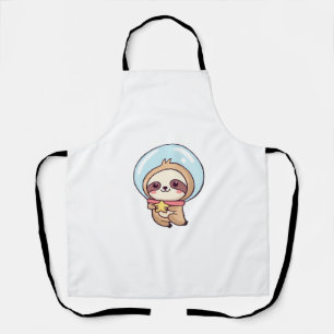 Kawaii Chibi Sloth Astronaut – Cute Space Sloth Ca Apron
