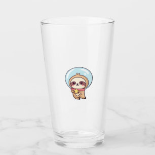 Kawaii Chibi Sloth Astronaut � Cute Space Sloth Ca Glass