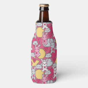Kawaii Child Pattern with Cute Doodles 2 Bottle Cooler