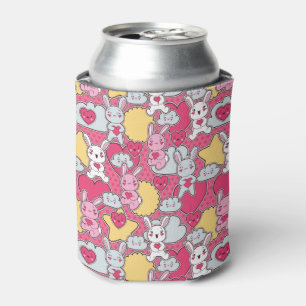Kawaii Child Pattern with Cute Doodles 2 Can Cooler