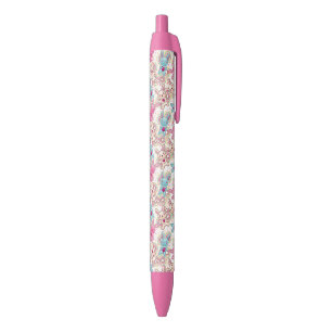 Kawaii Child Pattern with Cute Doodles Black Ink Pen
