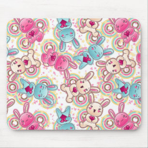 Kawaii Child Pattern with Cute Doodles Mouse Mat