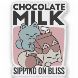 Kawaii Chocolate Milk Cat – Cozy Drink & Cuteness 