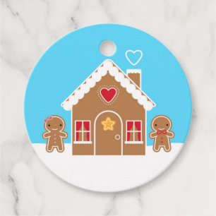 Kawaii Christmas Gingerbread House Favour Tags