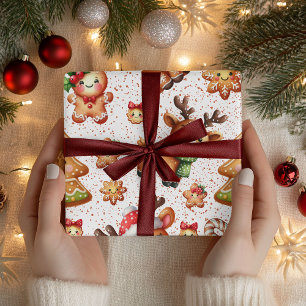 Kawaii Christmas Gingerbread Pattern – Cute Holida Wrapping Paper
