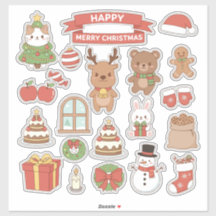 Kawaii Christmas Sticker Bomb Phone Case | Cute Ca