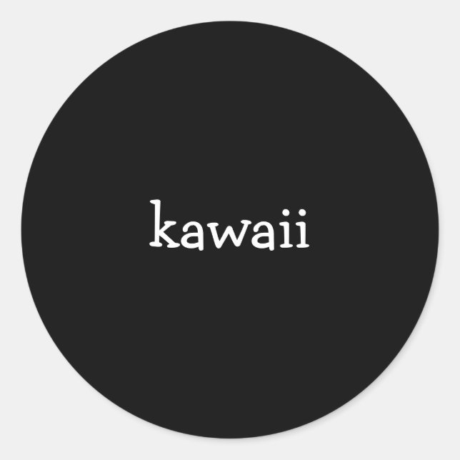 kawaii classic round sticker (Front)