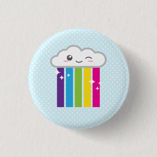 Kawaii Cloud and Rainbow Button