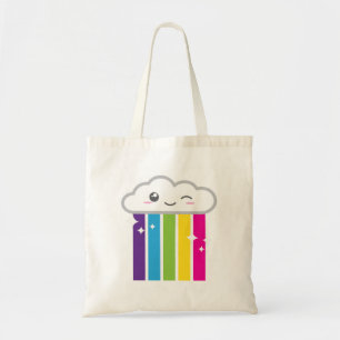 Kawaii Cloud and Rainbow Tote Bag