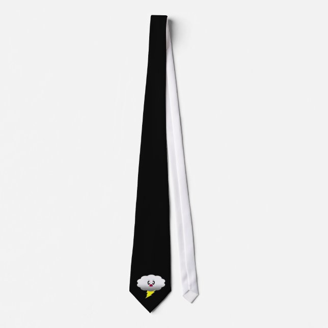 KAWAII CLOUD LIGHTNING THUNDER STORM TIE (Front)
