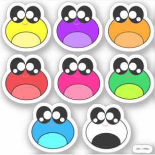 Kawaii Colourful Frogs