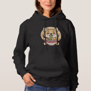 Kawaii Corgi Eating Ramen – Cute Anime Dog Food Hoodie