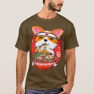 Kawaii Corgi Ramen Cute Japanese Manga Anime Gift T-Shirt