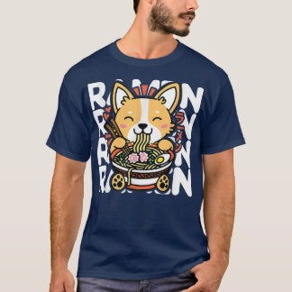 Kawaii Corgi Ramen Cute Puppy Japanese Manga Anime T-Shirt