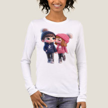 Kawaii Couple Fashion, Aesthetic Long Sleeve Shirt