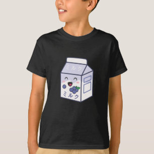 Kawaii Cow Retro Japanese Blueberry Milk T-Shirt