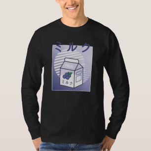 Kawaii Cow Retro Japanese Blueberry Milk T-Shirt